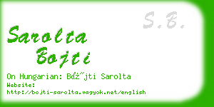 sarolta bojti business card